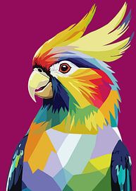 Cockatiel Papegaai Vogel Pop Art