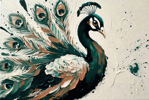 Peacock | Peacock feathers | Emerald green | Elegant