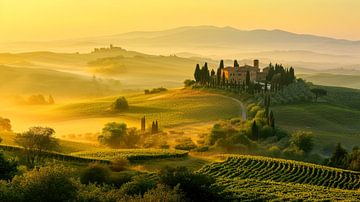 Waking up in the Heart of Tuscany by Vlindertuin Art