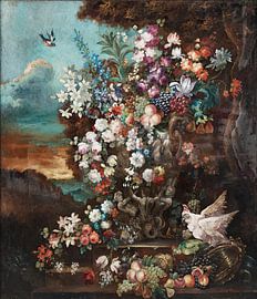 Jean-Baptiste Monnoyer, Still life with flowers