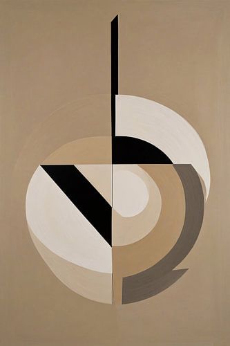 Abstracte geometrie in monochrome tinten