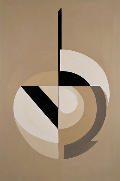 Abstract geometry in monochrome shades by Art & Soul Creations