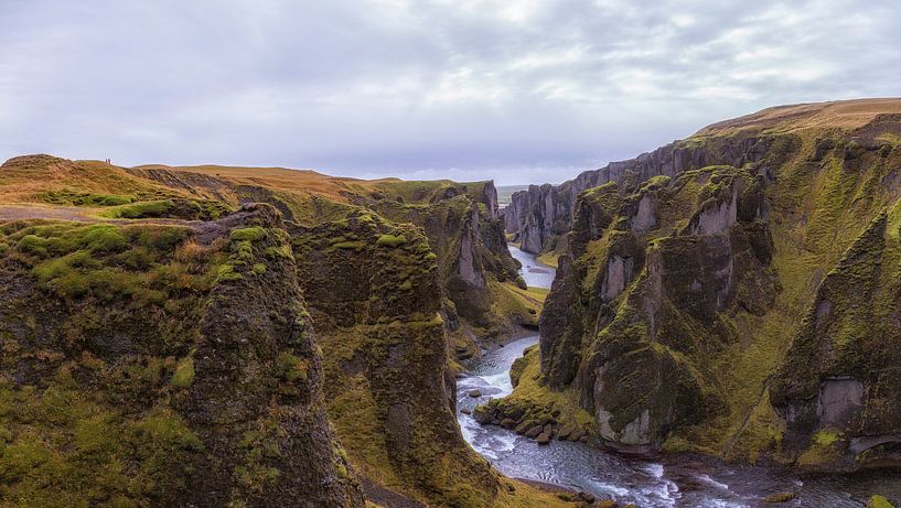 Fjaðrárgljúfur een geweldig mooie kloof in IJsland van Paul Weekers Fotografie