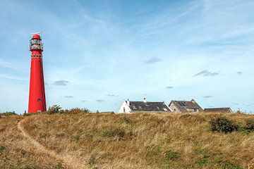Lighthouse Schiermonnikoog from the dunes
