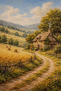 Nostalgic Golden Valley Cottage Path