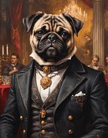 Pug as a gentleman