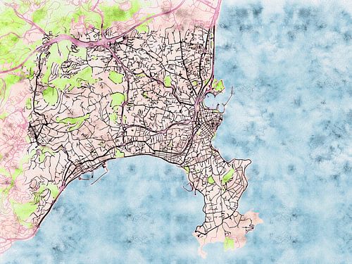 Carte de Antibes avec le style 'Soothing Spring'