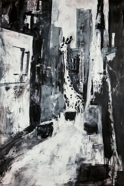 Giraffe in graffiti by Poster Art Shop