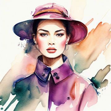 Watercolor Fashion Woman #2 by Chromatic Fusion Studio