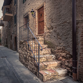 Stone steps leading to the front door by Harald Bader Photography