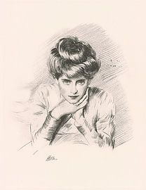Paul César Helleu - Portrait of Madame Helleu by Peter Balan