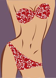 Élégance florale sur ink art