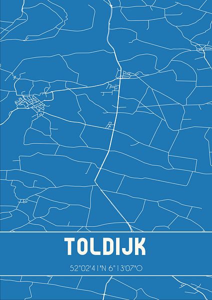 Plan d'ensemble | Carte | Toldijk (Gueldre) par Affiches de lieux