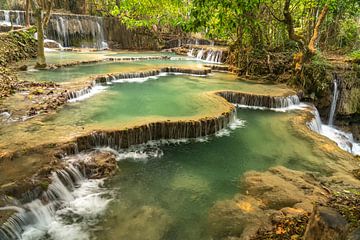 Kuang Si Waterfall near Luang Prabang, Laos by Peter Schickert