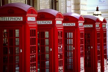 Serie Londense telefooncellen van Marcel Römer