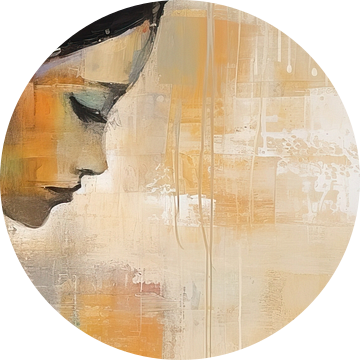Vrouw Goud Abstract | Silent Muse Fusion