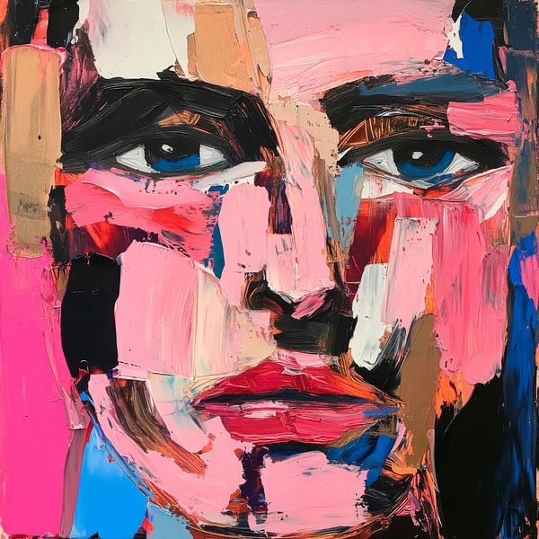 Gekleurde gelaatstrekken van emoties van Poster Art Shop