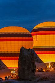 Twee vuurballonnen van Tilo Grellmann
