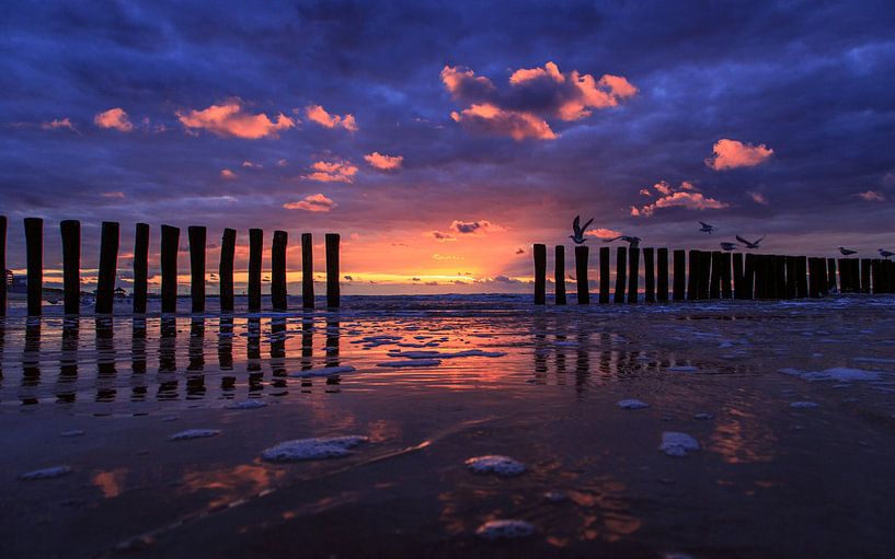 Cadzand Sunset 3 von Joram Janssen