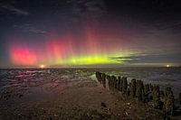 Northern lights on the Wadden coast