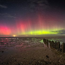 Noorderlicht aan de Waddenkust van Erik Bilstra