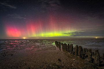 Noorderlicht aan de Waddenkust van Erik Bilstra