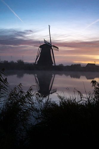 Windmills at sunrise