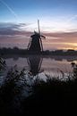 Windmolens bij zonsopkomst van Andrea Ooms thumbnail