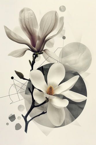Magnolia geometric by Poster Art Shop