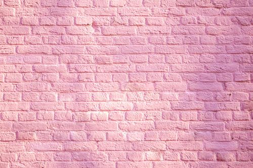 Roze bakstenen muur