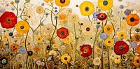 Bloemenveld in Art Nouveau stijl