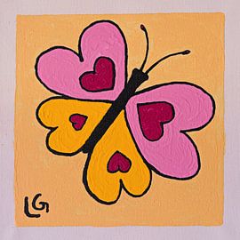 Papillon aux huit cœurs sur Linda Gerwat