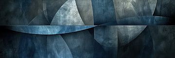 Geometric Blue by Wonderful Art