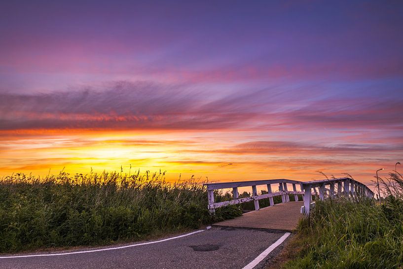 Bridge at the North Mill with sunrise by peterheinspictures