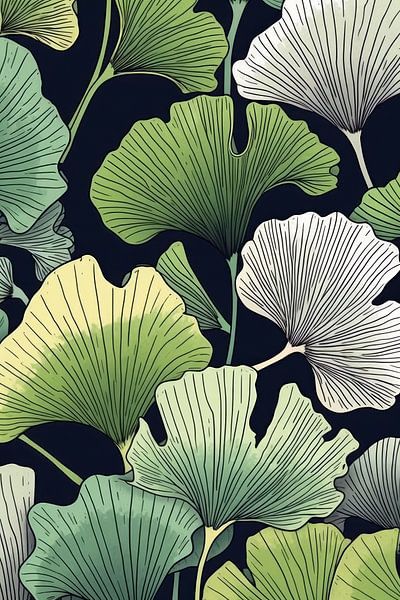 Ginkgo Biloba nature art green #ginkgo by JBJart Justyna Jaszke