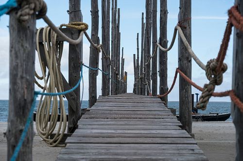 houten loopbrug Texel