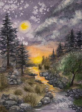Aquarel part 141 van Tania Perneel