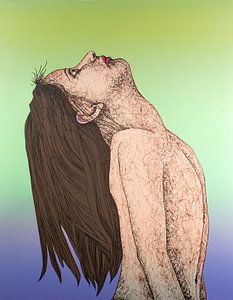 Femme aux cheveux longs