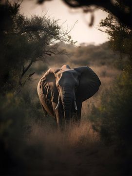 Elefant in der Natur V3 von drdigitaldesign