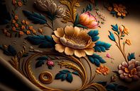 Lotus Flower on Silk Cushion by Surreal Media thumbnail