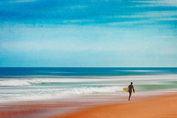 Déferlement et surfeurs - Paysage abstrait sur Dirk Wüstenhagen