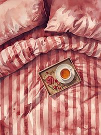 Herfstzondag in bed met thee van Kim Karol / Ohkimiko