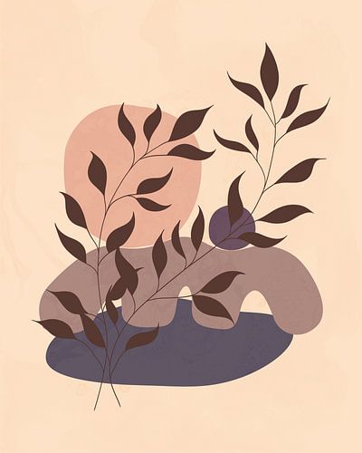 Minimalistisch landschap bij zonsopkomst