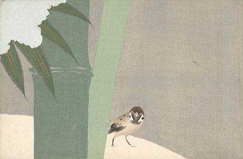 Bambou dans la neige par Kamisaka Sekka, 1909