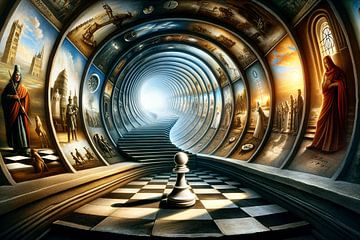 Infinite paths of fate in the chess of time by artefacti