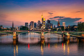 Skyline van Frankfurt, Duitsland van Michael Abid
