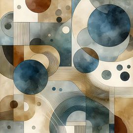 Abstracte Geometrische Organische Vormen En Lijnen van Jessica Berendsen