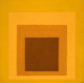 Josef Albers - Hommage an das Quadrat, gelb, braun, 4. hohe Auflösung