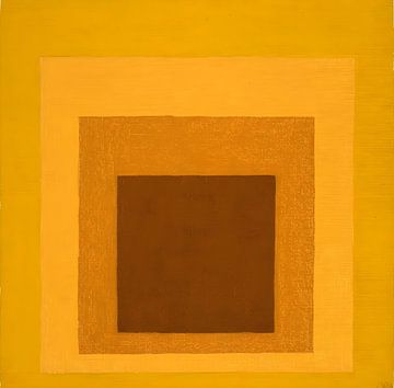 Josef Albers - Hommage aan het vierkant, geel, bruin, 4. Hoge resolutie van Vivanne