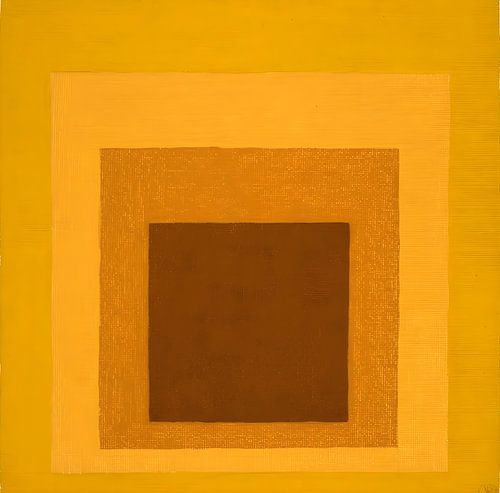 Josef Albers - Hommage an das Quadrat, gelb, braun, 4. hohe Auflösung